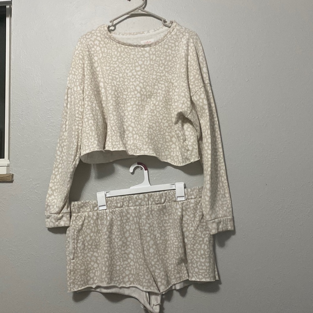 Animal print lounging outfit